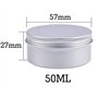 MaoNativey 10pcs 50ml Pot en Aluminium Argenté avec avec Couvercle Petite Boîte Métale Cosmétique Vide Conteneurs Rondes pour Éc