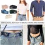 5 Pièces Ceinture Femme Homme Ceinture sans Boucle Élastique Invisible Ceinture pour Jeans Pantalon Robe Ceinture Réglable Dégag