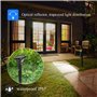 Lampe Solaire Extérieur Jardin Lumière Solaire Exterieur Étanche IP65 Eclairage Spot Solaire Exterieur LED Sécurité Sans Fil Fon
