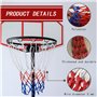 TRKETK 2 Pièces Filets de Basket-Ball Robustes, Filet de Basketball Multicolore Filet de Basket-Ball Professionnel 12 Boucles Ba