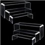 Nizirioo Lot de 6 présentoirs transparents en acrylique transparent pour objets de collection