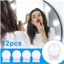LED Miroir Coiffeuse Lumiere Hollywood: 12 Lampes LED Lumiere Éclairage Maquillage, 3 Couleurs et 12 Ampoules Miroir Rechargeabl