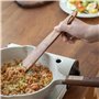 Muso Wood Lot de 2 spatules en bois de teck de 30,5 cm pour la cuisine, petite palme en bois, ensemble de spatules antiadhésives