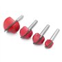 DingGreat 4 Pcs 6mm Tige Routeur Core Box Bits CNC Fraise à Rainure Ronde Outils à Bois 16mm/22mm/25mm/32mm