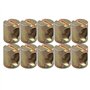 HALJIA 10 pcs M8 * 15 mm Corps Écrous à fente chevilles Écrous pour meubles Chaises de lit de berceau