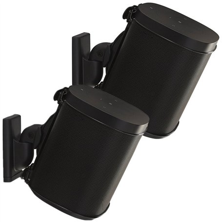 Sanus Support d'enceinte murale réglable pour Sonos Play : 1 & Play: 3- Inclinable et orientable pour un meilleur son - Lot de 2