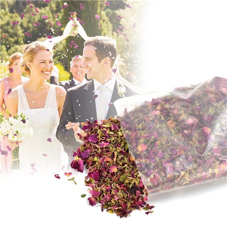 skytowards Confettis de Mariage Naturels 100 g de Confettis de Fleurs de Mariage
