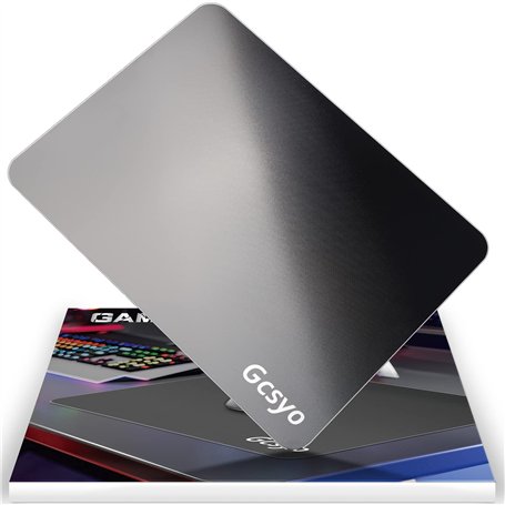 Tapis de Souris Gaming Matériau en Verre Speed Gaming Noir 350 x 260 mm Tapis de Souris Ultra Mince Améliore la Précision et la
