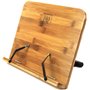 H&S Porte Livre de Recettes Bambou - Support Pliable et Portable pour la Cuisine - Lutrin de Lecture Ajustable - Pupitre pour Gr