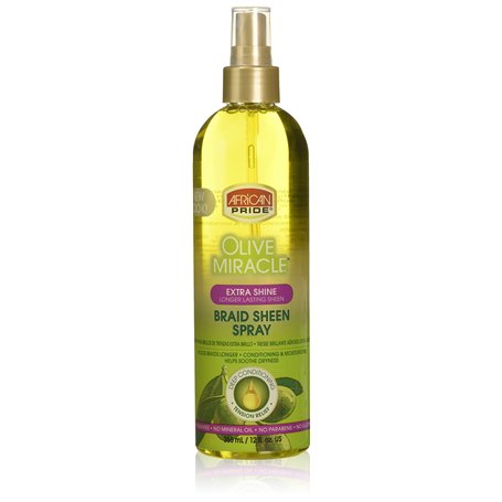 African Pride Spray Brillance Extra Enrichi à l'Huile d'Olive 162 ml