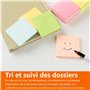 Amazon Basics blocs de notes Carrée adhésives repositionnables, 7,6 x 7,6 cm, Lot de 12, couleurs Assortiment
