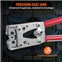 VEVOR Pince à Sertir 6/10/16/25/35/50 mm² Outil de Sertissage Cosses de Câbles Batterie en Aluminium Cuivre AWG10-1/0 avec 6 Tai