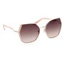 GUESS Femme GU7843 Lunettes de Soleil, Shiny Rose Gold, 61