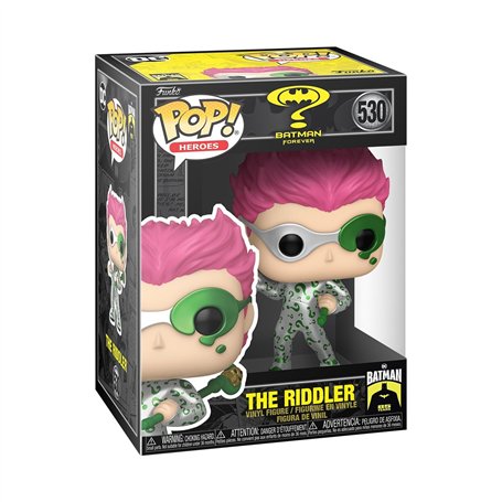Funko Pop! Movies: BM Forever - The Riddler - Métallique - Batman Forever 1995 - Figurine en Vinyle à Collectionner - Idée de Ca
