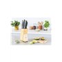 Tefal Bloc de Couteaux et Éplucheur 9 cm, Utilitaire 12 cm, Chef 15 cm, Trancheuse 20 cm, Pain 20 cm