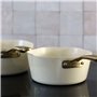 MENASTYL - Casserole 20cm Dahlia sans PFAS - Revêtement céramique antiadhésif crème - 98% d'aluminium recyclé - Tous feux dont i
