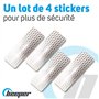 BEEPER - Stickers reflechissants pour Trottinette Electrique ME136 (Lot de 4 Stickers)