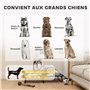 PawHut Lit surélevé pour Chiens Pliable rafraîchissant, lit de Camp pour Animaux en Maille Respirante Pieds en Acier pour intéri