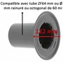 cyclingcolors Flasque de guidage coulissant Ø122mm pour tube Ø62mm rainuré ou octogonal 60mm Volet roulant Store Tablier Fenêtre