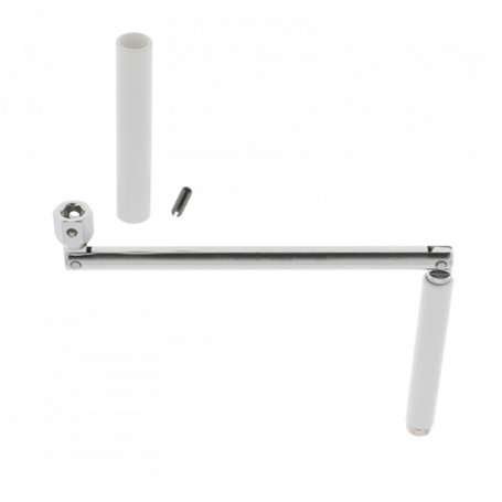 cyclingcolors Poignée de manivelle articulée pour volet roulant en acier avec contre-poignée et goupille Store Fenêtre Baie vitr