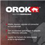 OROK - Gyrophare aimanté 12v Orange (magnétique) - Prise Allume Cigare - Long. câble : 3M - Norme CE - Engins travaux publics et