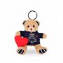 DOUDOU ET COMPAGNIE - Porte-Clés Peluche Ours T-Shirt Brodé Arc de Triomphe & Champs Élysées - 14cm - Collection Amour de Paris
