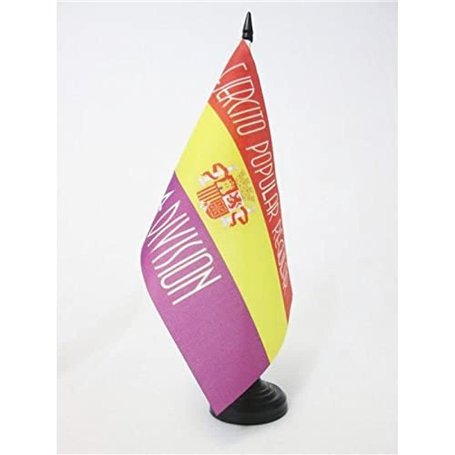 Drapeau de table 44e division de l'Armée Populaire de la République espagnole 21x14cm - PETIT Drapeaux DE BUREAU républicain Gue