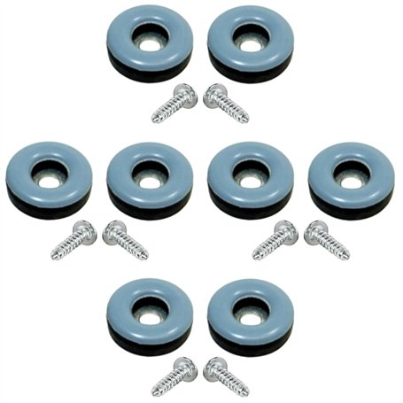 cyclingcolors 8X Patin glisseur Téflon Pied Meuble Protection Sol rondelle butée Plastique Rond Noir