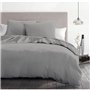 Parure de couette 3 pieces - HOME LINGE PASSION - HP72078 - Microfibre 82 g - 240 x 260 cm - Gris clair