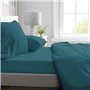 Drap housse - HOME LINGE PASSION - HP72119 - Microfibre 82 g - 140 x 190 cm - Bonnet 30 cm - Bleu canard