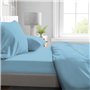 Drap housse - HOME LINGE PASSION - HP72122 - Microfibre 82 g - 160 x 200 cm - Bonnet 30 cm - Bleu ciel