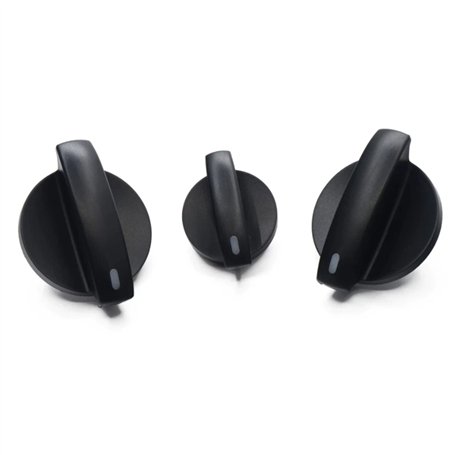 (Lot de 3) Bouton de Position Commande Réglage Chauffage Ventilation compatible avec TRANSPORTER 5 V T5 de 2003 à 2016-7H0820045