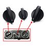 (Lot de 3) Bouton de Position Commande Réglage Chauffage Ventilation compatible avec TRANSPORTER 5 V T5 de 2003 à 2016-7H0820045