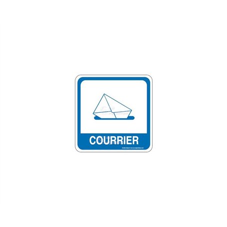 AUA SIGNALETIQUE - Plaque de porte Courrier PvcSign avec double face adhésif