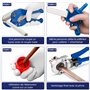 Pince à sertir multicouche & cuivre 10 mâchoires TH+V – Kit complet avec coupe-tube multicouche, calibreur, ébavureur cuivre – C