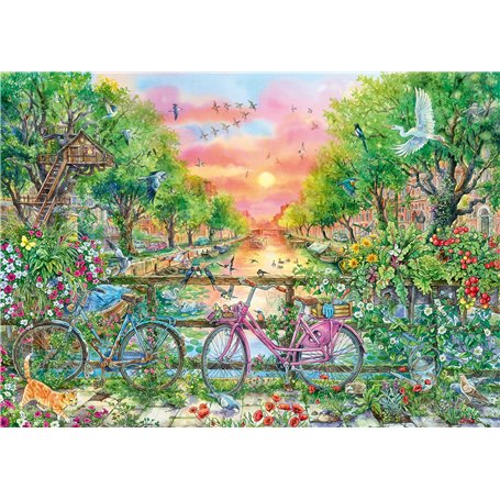Ravensburger - Puzzle Adulte - Puzzle 1000 pièces - Vélos à Amsterdam - Édition 50 Ans - Adultes et Enfants dès 14 Ans - Puzzle