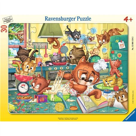Ravensburger - Puzzle Enfant - Puzzle Cadre 30-48 pièces - Les Chatons en Folie - Fille ou garçon dès 4 Ans - Puzzle de qualité