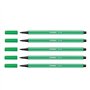 STABILO Lot de 5 Feutres de Dessin PEN 68 Pointe Moyenne 1 mm Vert émeraude
