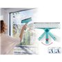 Lave-vitres 4-en-1 avec molleton microfibres Leifheit 51320, raclette vitre 32cm avec fonction de nettoyage brevetée du cadre