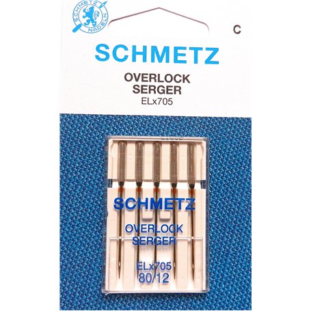 Schmetz ELx705 Aiguilles de surjeteuse pour machine à coudre Taille 80/12
