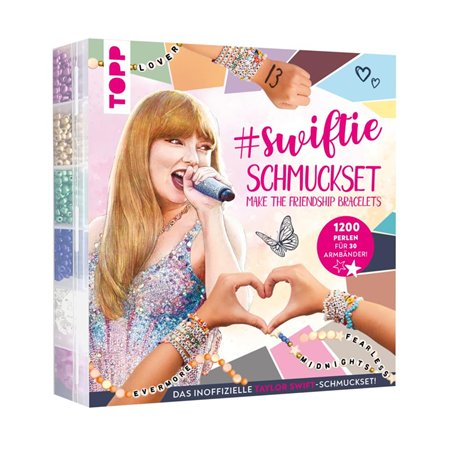 Swiftie Make the Friendship Bracelets Parure de bijoux avec instructions et matériel pour 30 bracelets Plus de 1000 perles de di