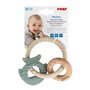 reer BiteDuo Anneau de dentition en bois de silicone pour bébé | Aide à la dentition de bébé | Jouet de motricité