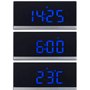 Horloge de table radio-pilotée à LED - Noir / Bleu [Infactory]