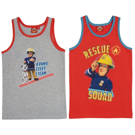 United Labels Sapeur Sam Maillot de corps pour garçon et enfant (lot de 2)