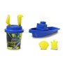 JAMARA Batman 410134 Lot de 7 seaux à Sable Bateau et Seau sous Licence Officielle Seau