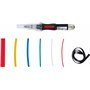 BGS 70143 | Mini chalumeau avec assortiment de gaines thermo-rétractables | colorés | avec ignition piézoélectrique | 162 pièces