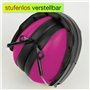 TimeTEX - Protection auditive pour enfants « Auris Plus » rose | Protection auditive robuste, réglable et pliable avec valeur d'
