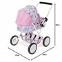 Bayer Chic 2000 Poussette de poupée Smarty, Petite Poussette de poupée pour Enfants à partir de 2 Ans, Fleurs, Rose, 555-53