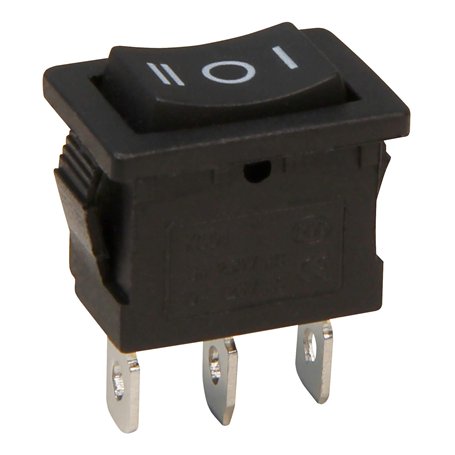 McPower 1323077 Interrupteur à bascule 3 pôles Noir AC 250 V/6 A
