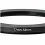 vhbw Bague d'adaptation de Filtre Step-Down de 77 mm vers 58 mm pour Objectif d'appareil Photo - Réducteur, métal, Noir